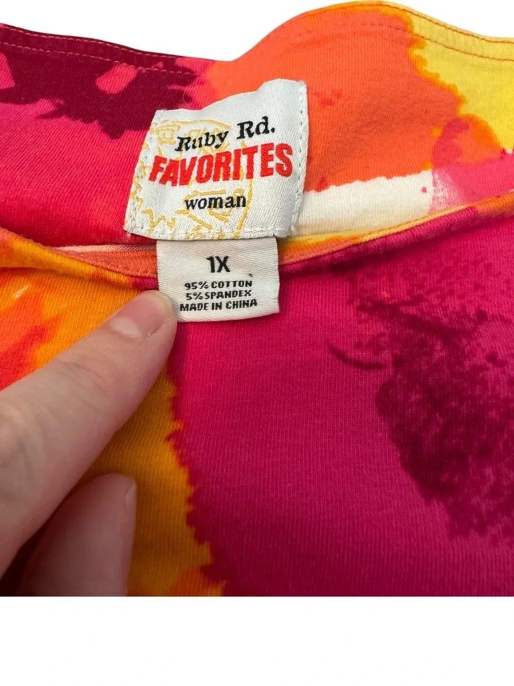 Ruby Rd Floral Top Size 1X - Picture 3 of 5
